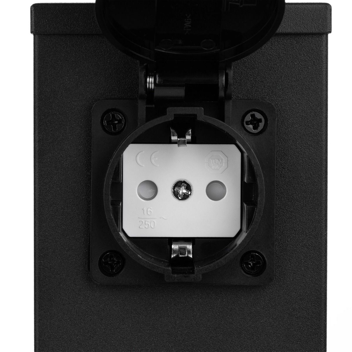 Buitenpaal met Stopcontact – Staand – 230V – 22 cm – 2x Geaard Buitenstopcontact