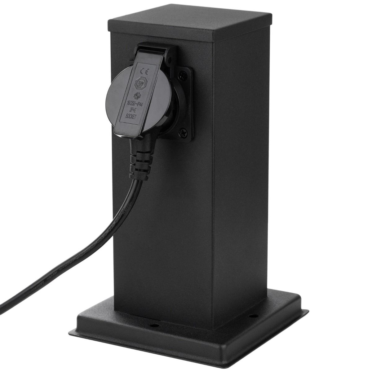 Buitenpaal met Stopcontact – Staand – 230V – 22 cm – 2x Geaard Buitenstopcontact