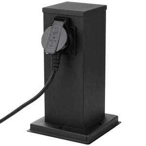 Buitenpaal met Stopcontact – Staand – 230V – 22 cm – 2x Geaard Buitenstopcontact