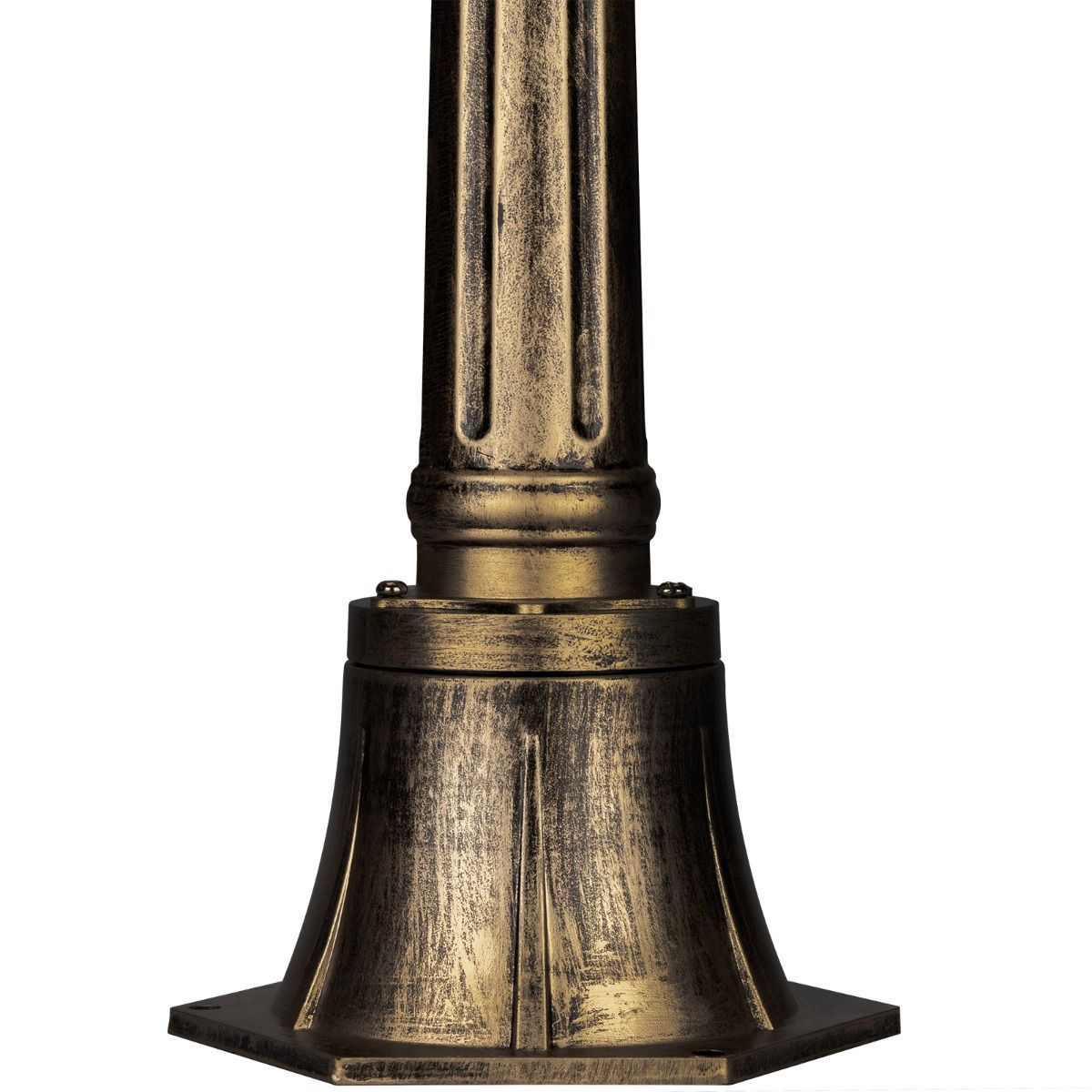 Tuinlamp – Lage Buitenlantaarn op Paal – 1 m Hoog – E27 – Patina