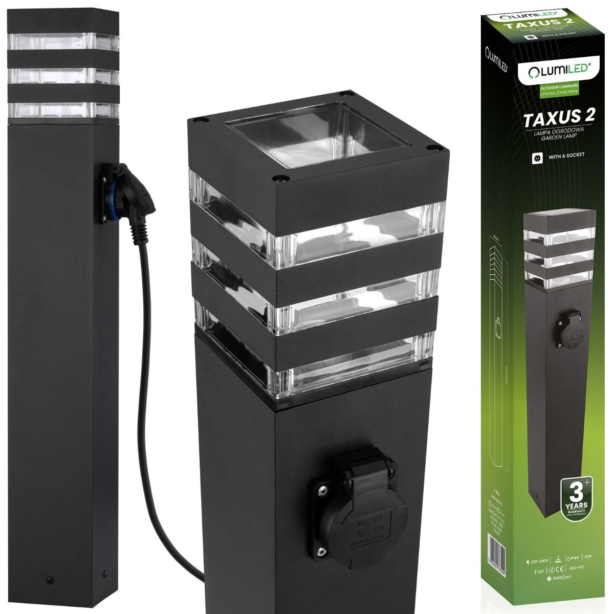 Tuinlamp - Staande Buitenlamp op Paal – 60 cm – E27 Fitting – LED-geschikt