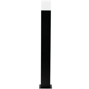 Tuinlamp Buiten – Vierkante Staande Paal 74cm – Zwart – E27 Fitting