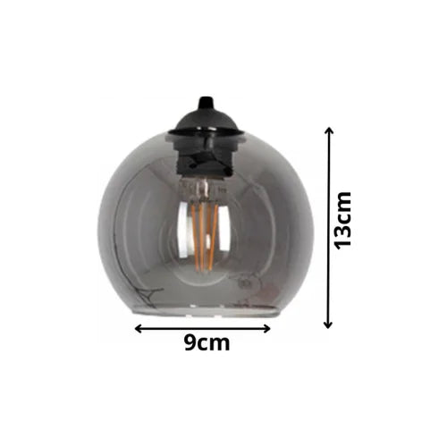 Hanglamp Bollamp Glass Serie 6 lichts Smoke 6 bol