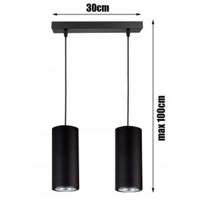Hanglamp Zwart Industrieel 2-Lamps