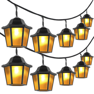 10x LED Lantaarns – 3,8m – Warm Wit 3000K – Decoratief & Weerbestendig