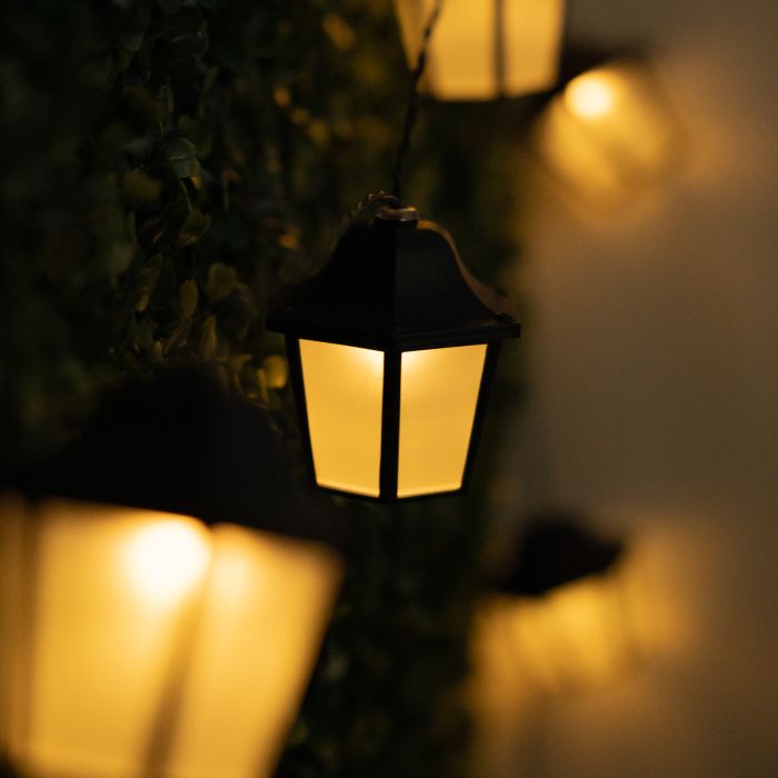 10x LED Lantaarns – 3,8m – Warm Wit 3000K – Decoratief & Weerbestendig