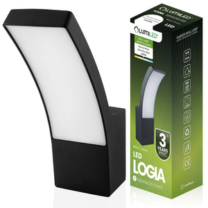 LED Buitenwandlamp 10W – Zwart, 4000K, IP44